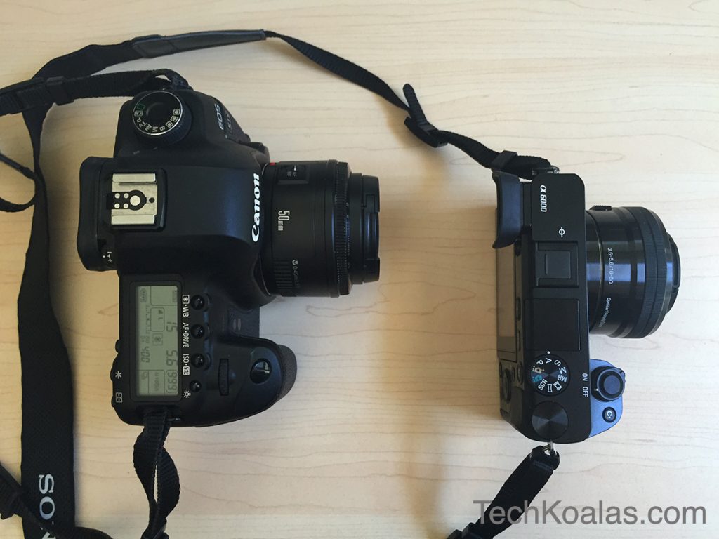 Sony-mirrorless-camera-A6000-and-Canon-5D-Mark-II-side-by-side-1