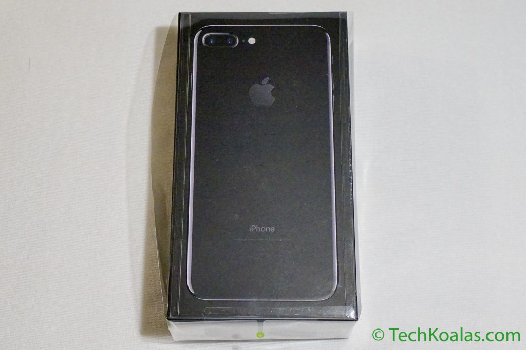 The iPhone 7 Plus Jet Black comes in an all black box.