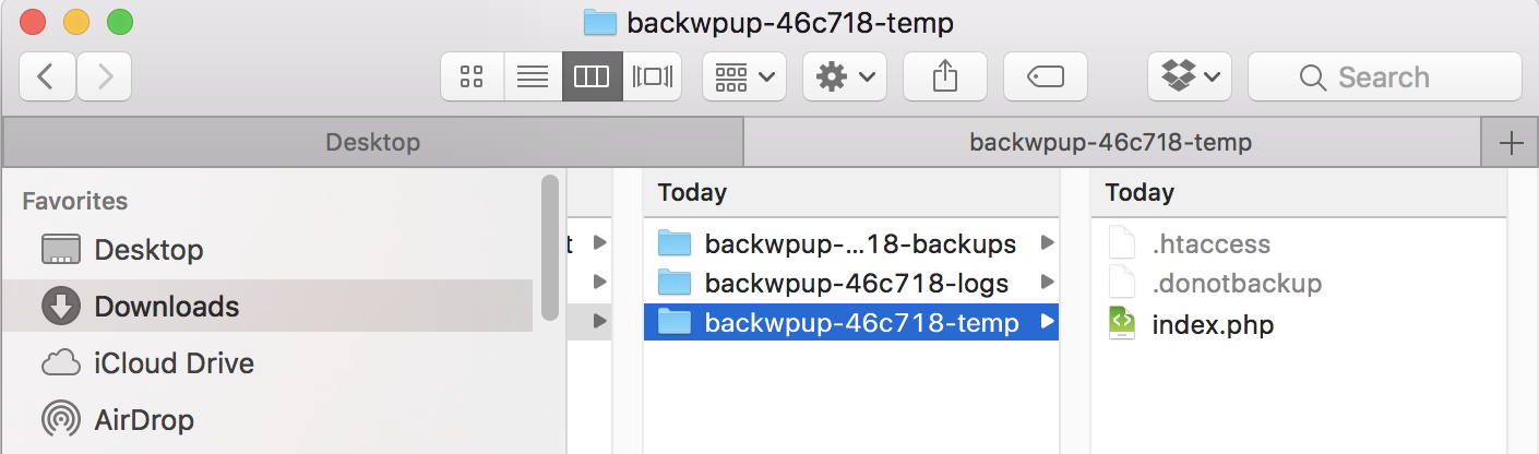 Figure 3. Use the keyboard combination "Command" + "Shift" + "." to reveal the hidden files.